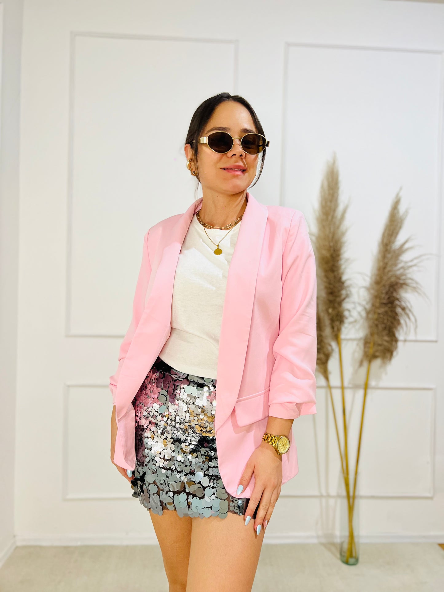 Blazer Eva rosa claro
