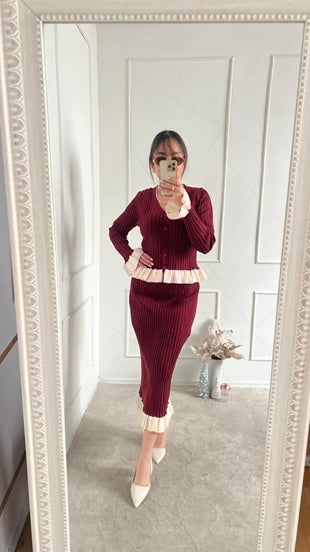 Conjunto olanes burgundy
