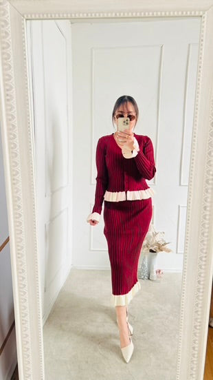 Conjunto olanes burgundy