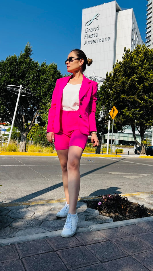 Short pinzas fucsia