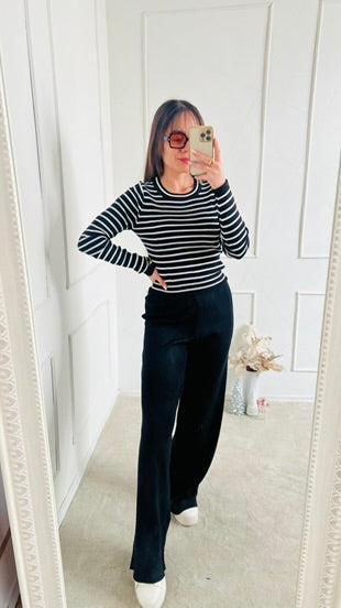 Conjunto rayas negro