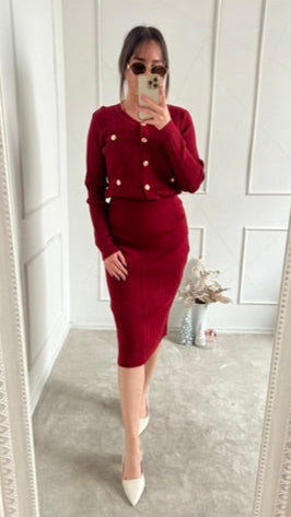 Conjunto 3 piezas burgundy