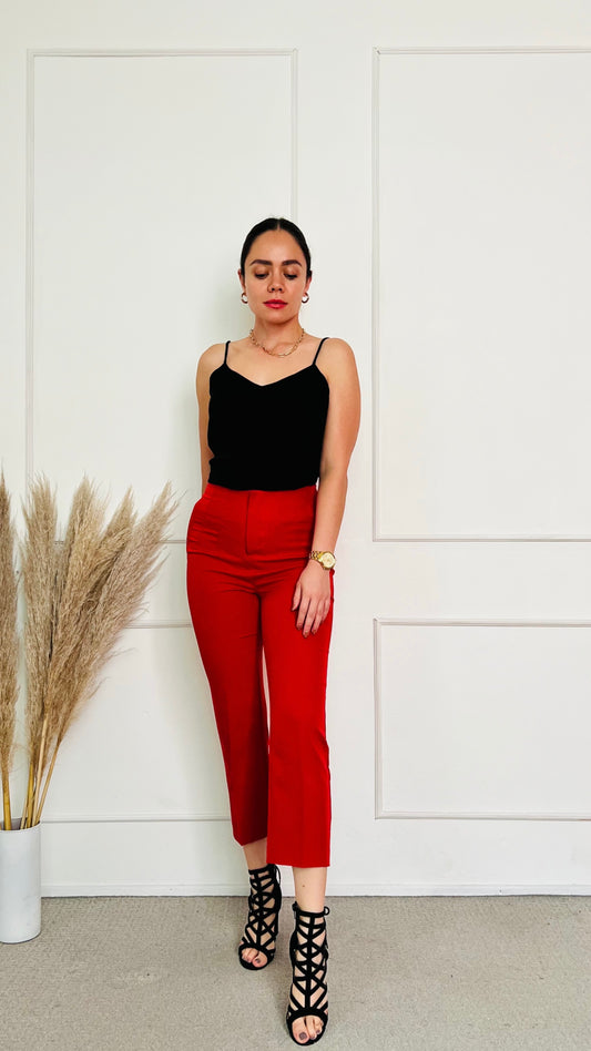 Pantalon pinzas rojo